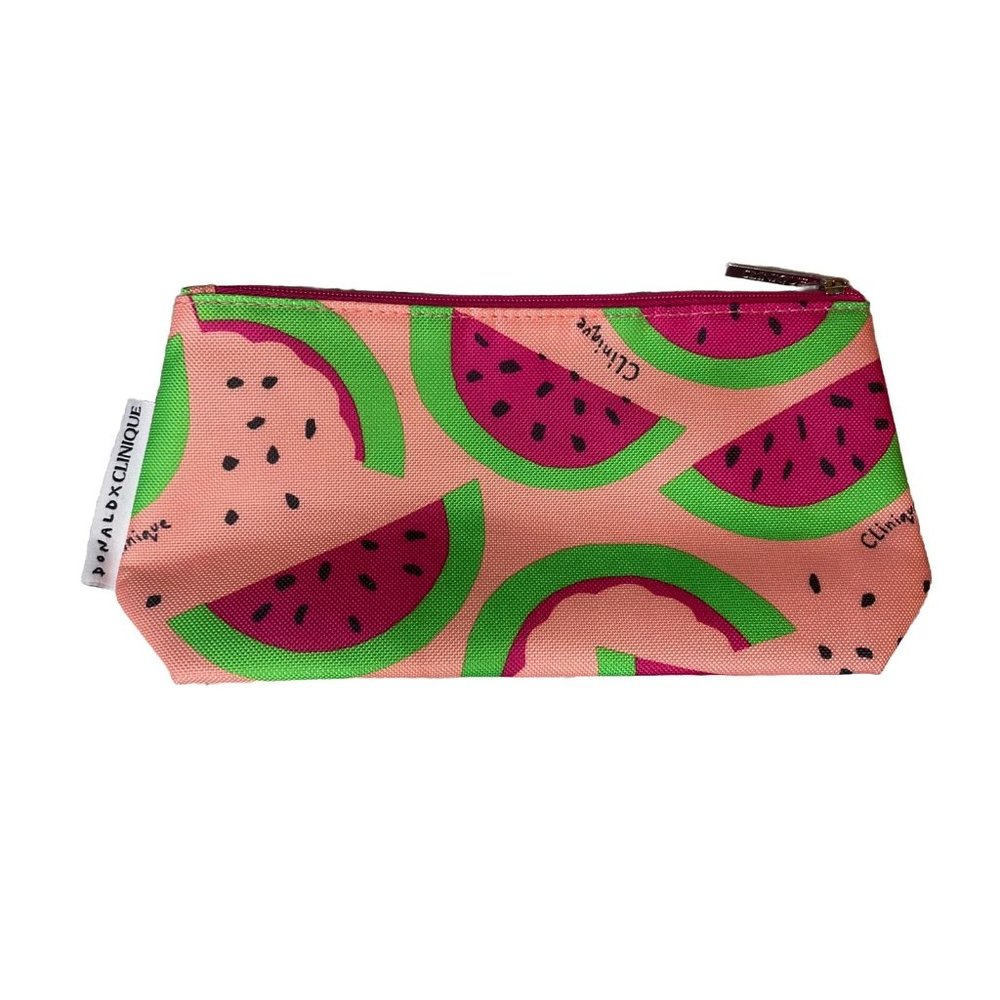 Clinique Donald X Clinique Watermelon Print Cosmetic Bag New Clinique Makeup Bag